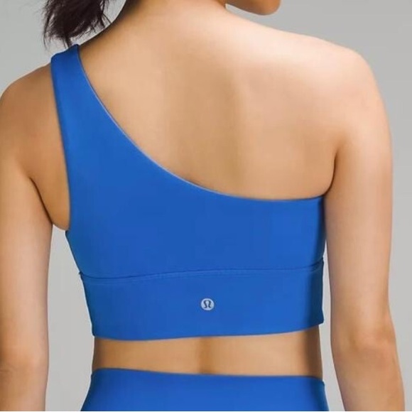 lululemon athletica Other - lululemon align asymmetrical one shoulder bra - poolside blue, Size 10💙